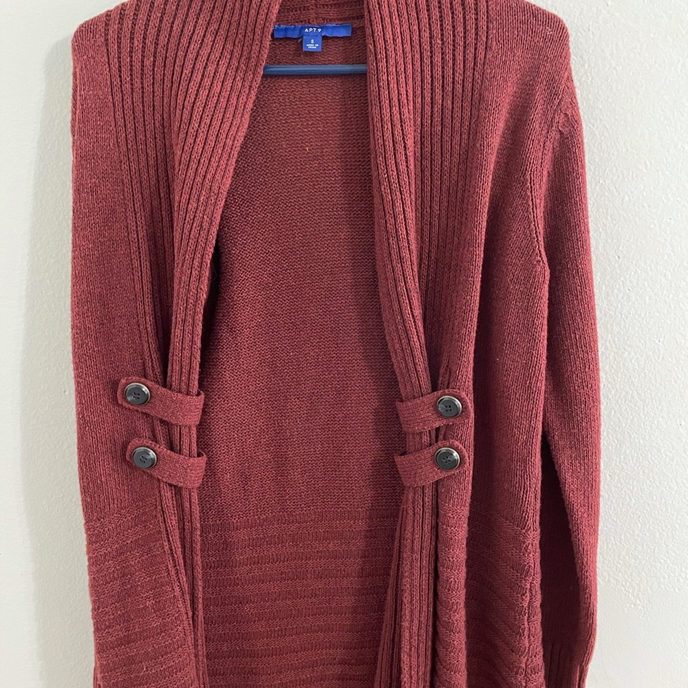 APT.9 Red cardigan sweater